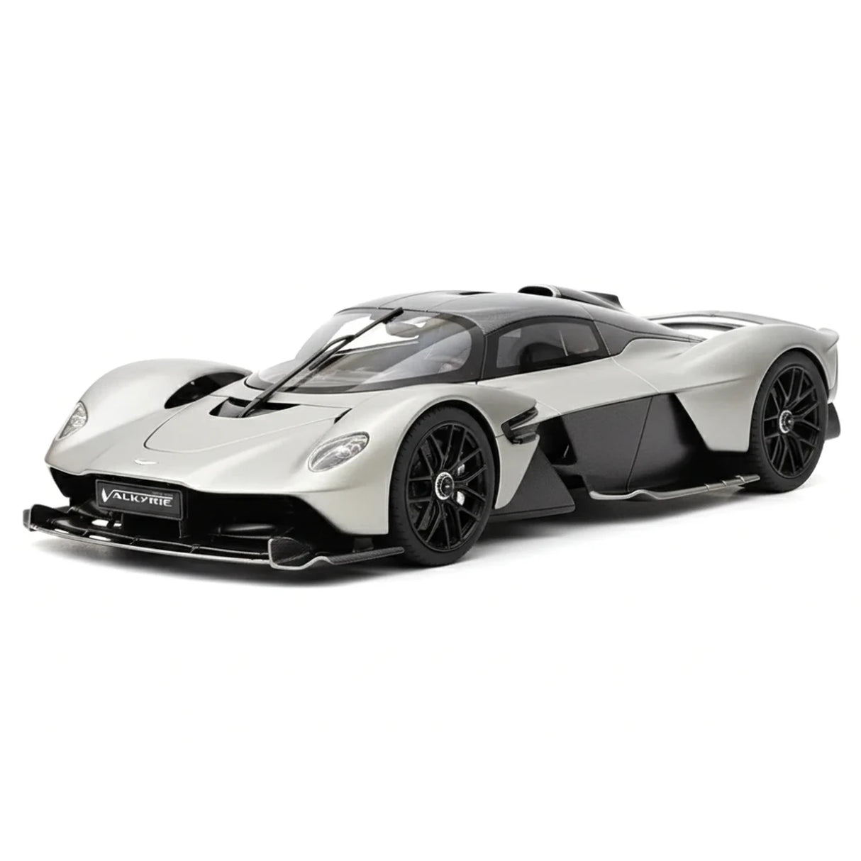 FrontiArt Aston Martin 2021 Valkyrie Silver 1:18 – kolekcjonerski model żywicy