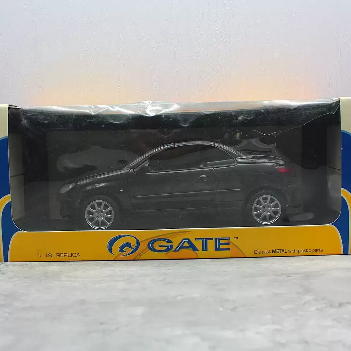 GATE Peugeot 2001 206CC Cabriolet Black 1:18 – Collectible Diecast Model Die-Cast
