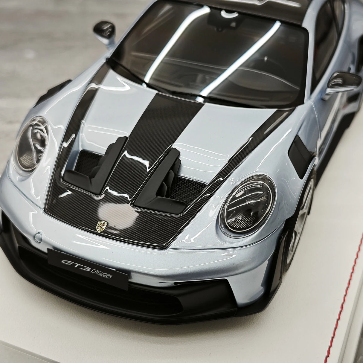 GH Modelo Porsche 2026 911 9920,2 GT3 RS Ice Blue 1:18 – Resina de Modelo de Resina de Coleção