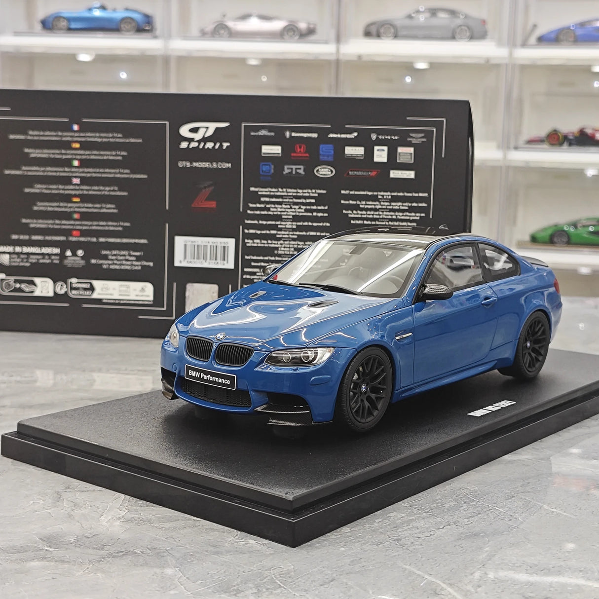 GT سبيريت BMW 2007 M3 E92 بلو 1:18 – نموذج راتنج قابل للجمع (GT Spirit)