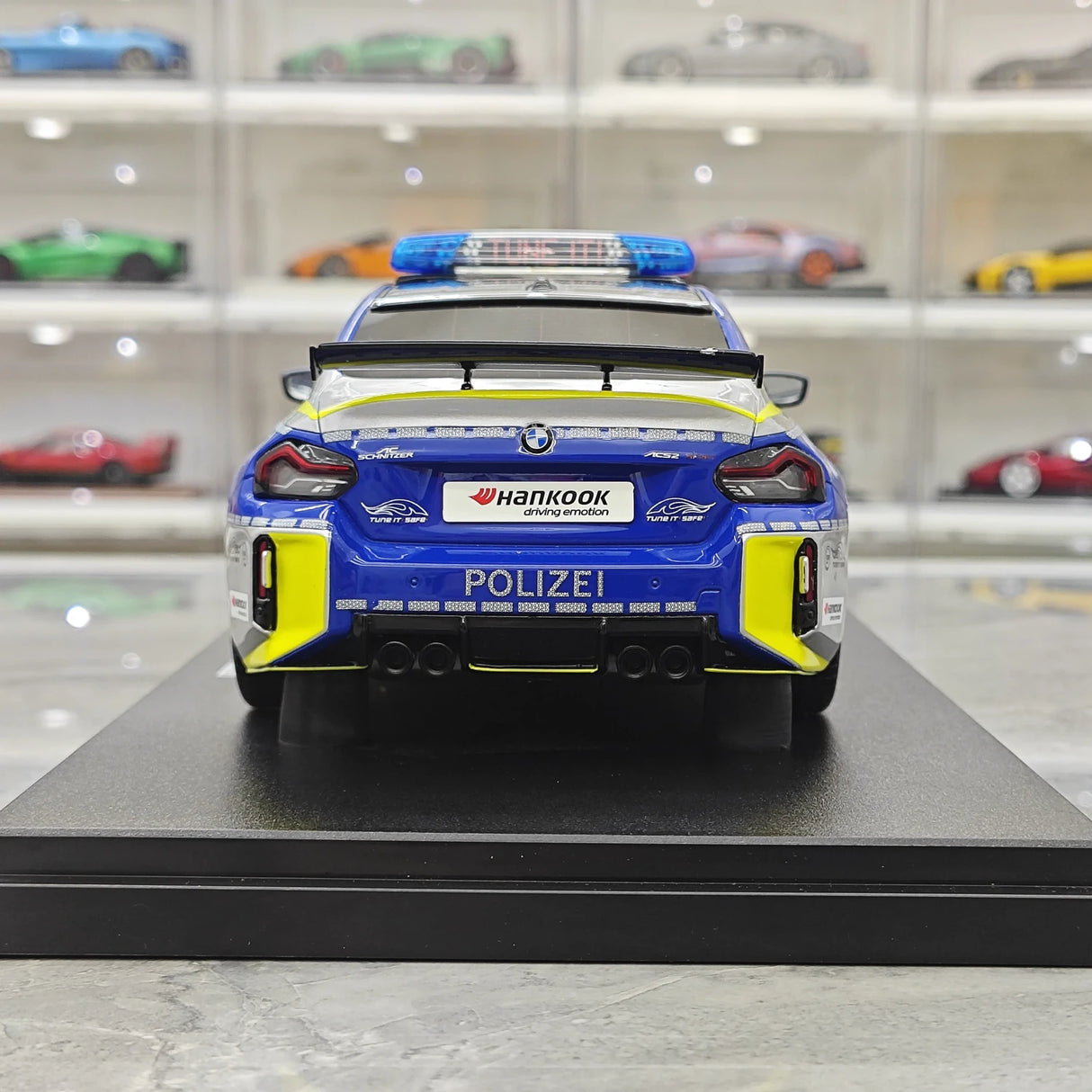 GT Spirit BMW 2024 M2 AC Schnitzer ACS2 Sport Polizei Gray and Blue 1:18 – keräilyhartsimalli