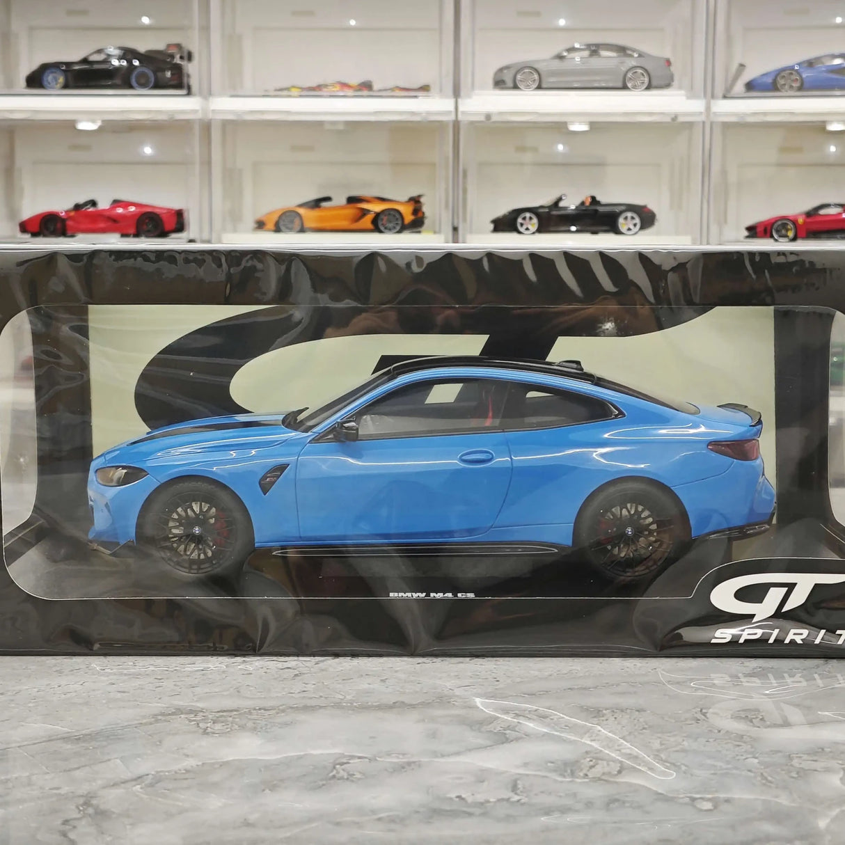 GT Spirit BMW 2024 M4 CS Riviera Blue 1:18 – Modello in resina collezionabile