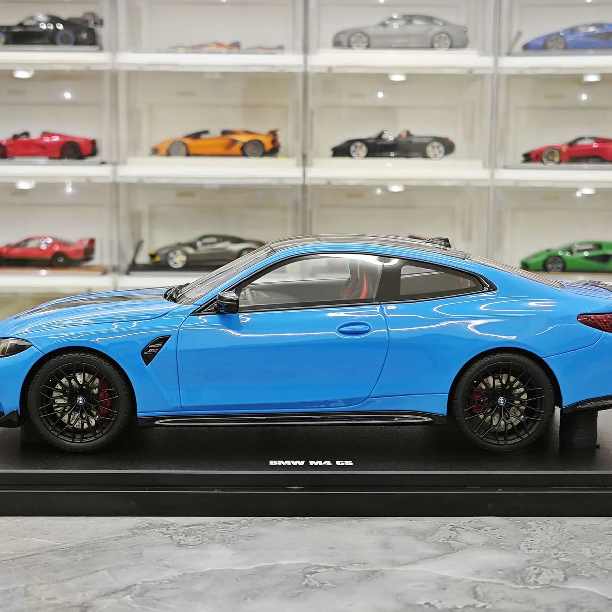 GT Spirit BMW 2024 M4 CS Riviera Blue 1:18 – Modello in resina collezionabile