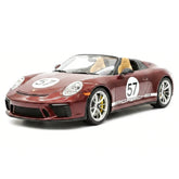 1:18 Porsche 2019 911 991.2 Speedster Heritage Edition Cherry Metallic #57 model car by GT Spirit - view 14