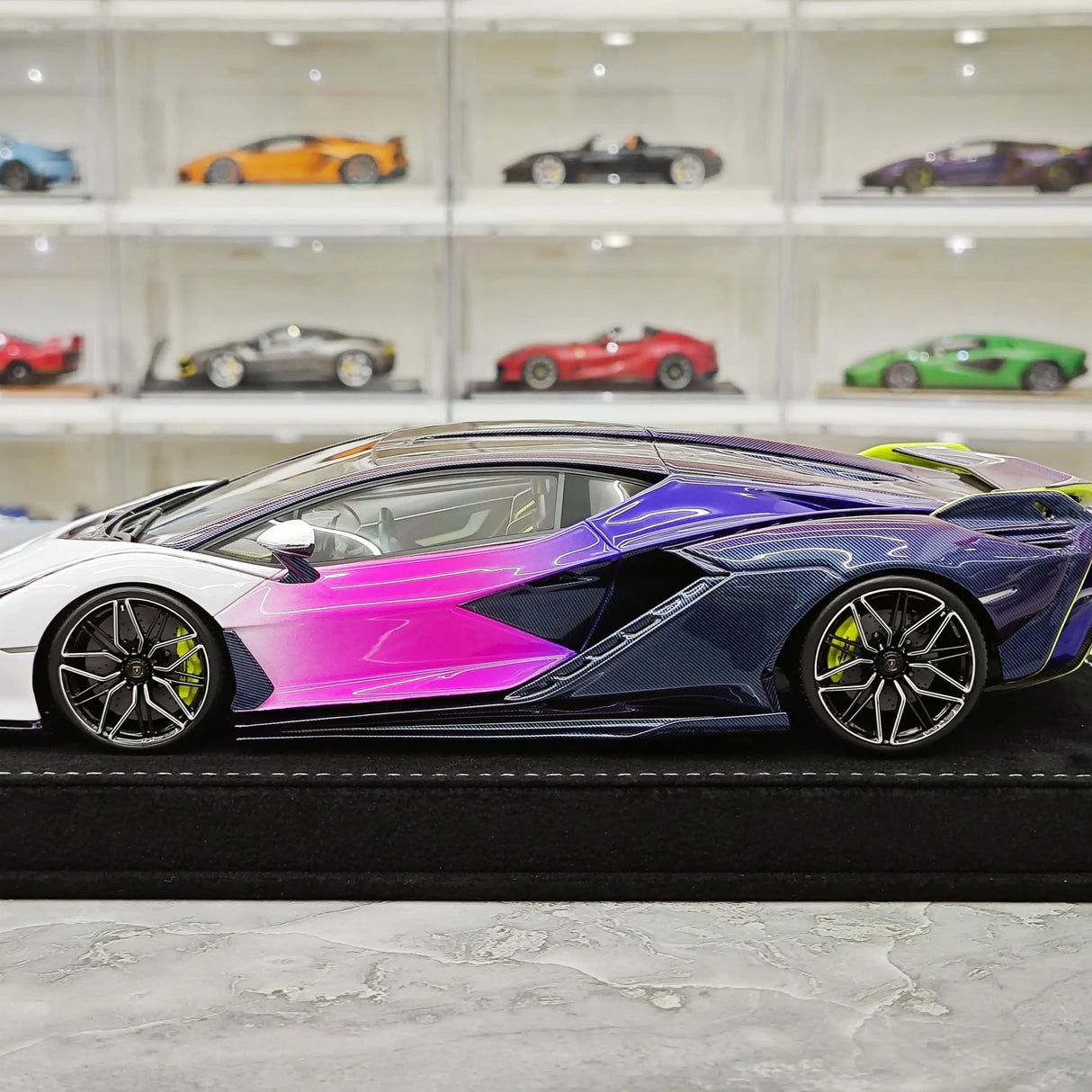 Henson & Heaven Lamborghini 2019 Sian FKP 37 Bianco Canopus Gradient 1:18 – Resina modello in resina collezionabile