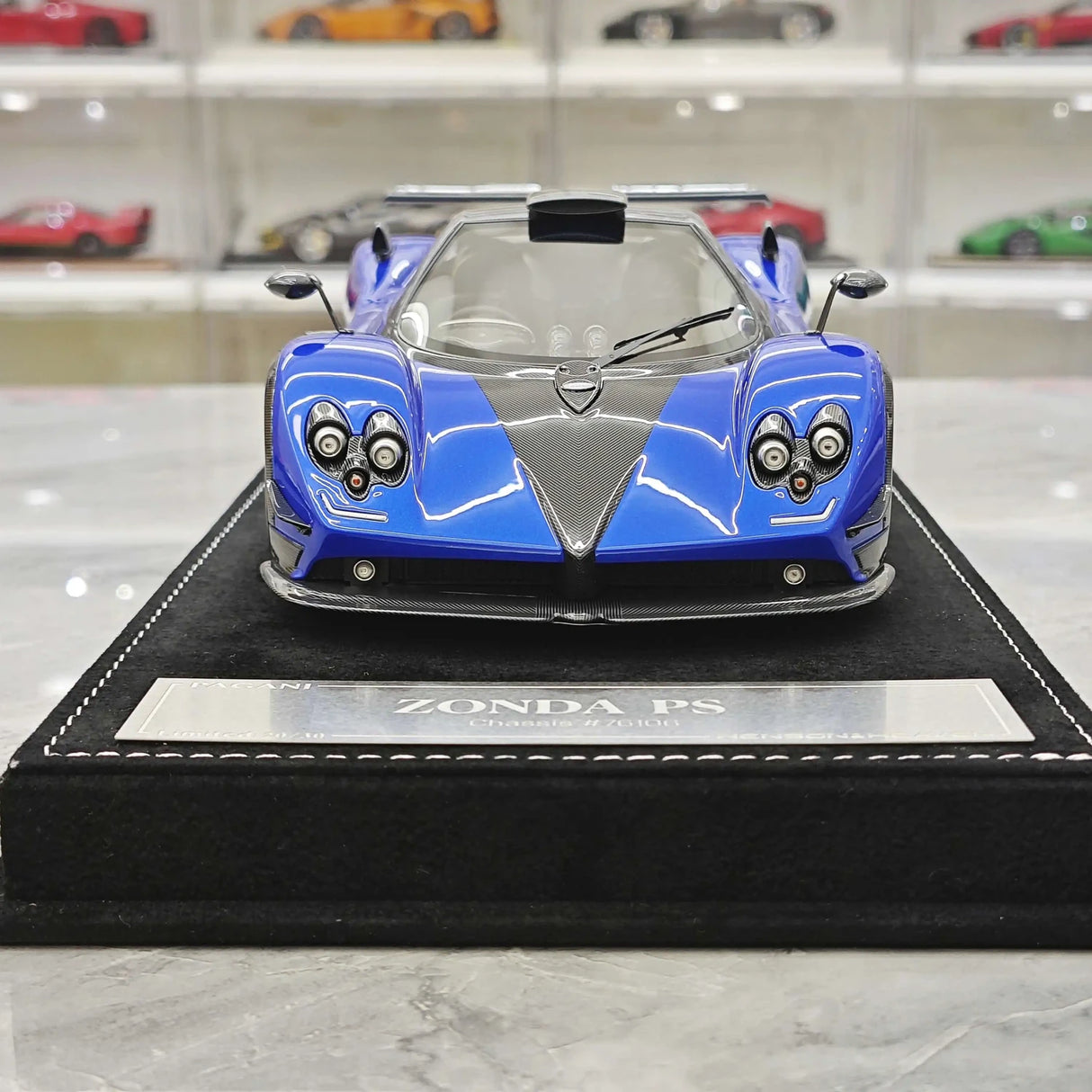 Henson & Heaven Pagani 2016 Zonda 760 Roadster Blue 1:18 – Resina modello in resina collezionabile