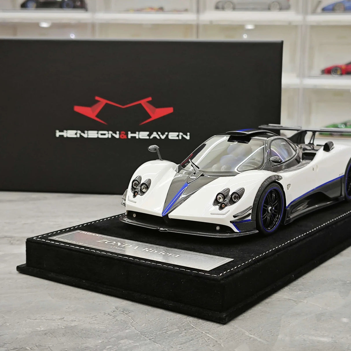 Henson & Heaven Pagani 2016 Zonda 760 Roadster White 1:18 – Resina modello in resina collezionabile