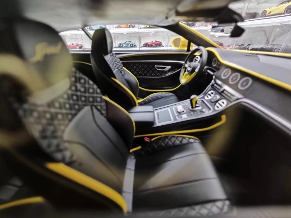 Henson & Heaven Bentley 2025 Continental GT Speed Yellow 1:18 – kolekcjonerski model żywicy