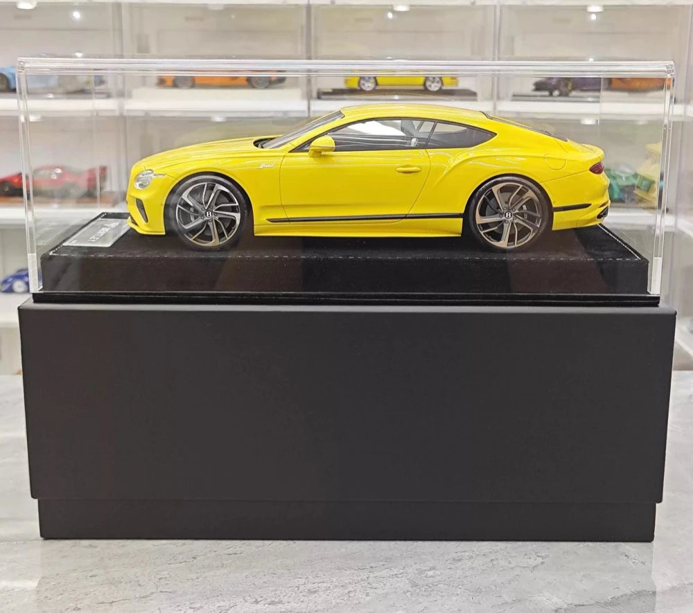 Henson & Heaven Bentley 2025 Continental GT Speed Yellow 1:18 – kolekcjonerski model żywicy