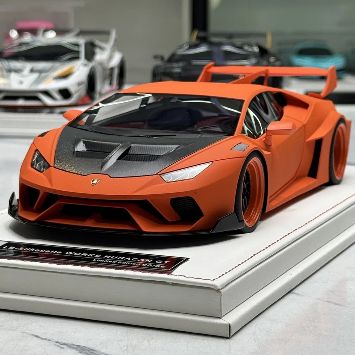 IVY Lamborghini 2014 هوراكان LP610-4 LB-ووركس أورانج 1:18 – نموذج راتنج قابل للجمع
