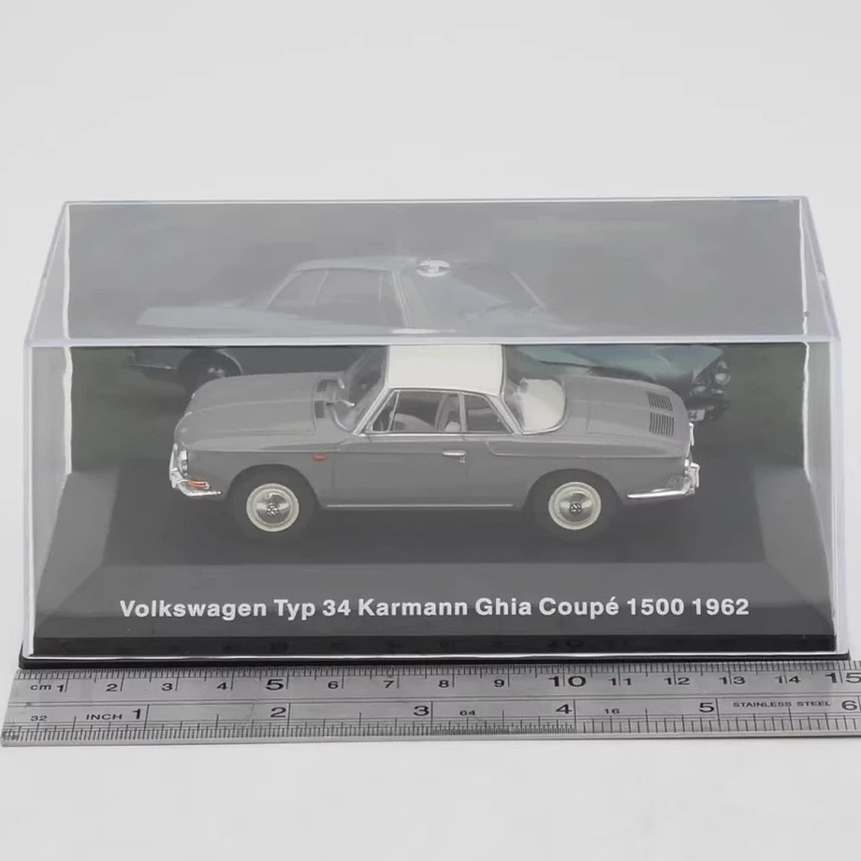 IXO Volkswagen 1962 Typ 34 Karmann Ghia 1500 Gray 1:43 – Collectible Diecast Model Die-Cast