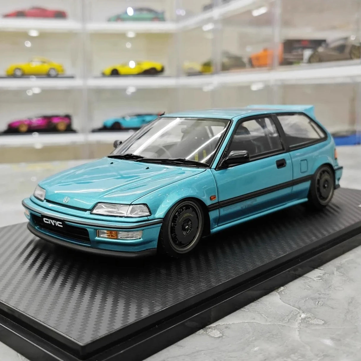 Ignition Honda 1987 Civic EF SiR Blue 1:18 – Collectible Resin Model Resin