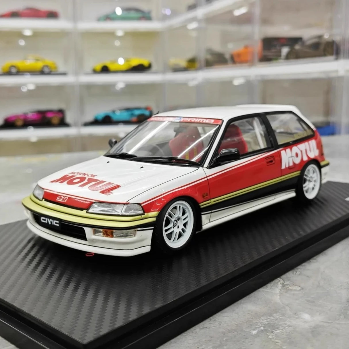Zapłon Honda 1987 Civic EF SiR Motor Sport 1:18 – kolekcjonerski model żywicy z żywicy