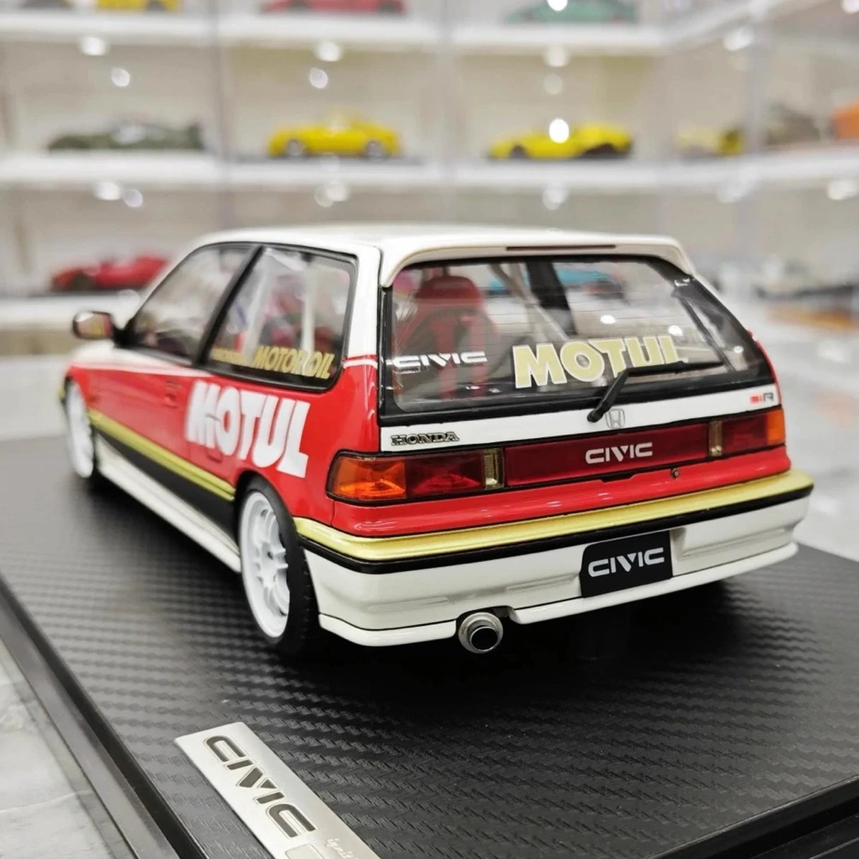 Zapłon Honda 1987 Civic EF SiR Motor Sport 1:18 – kolekcjonerski model żywicy z żywicy