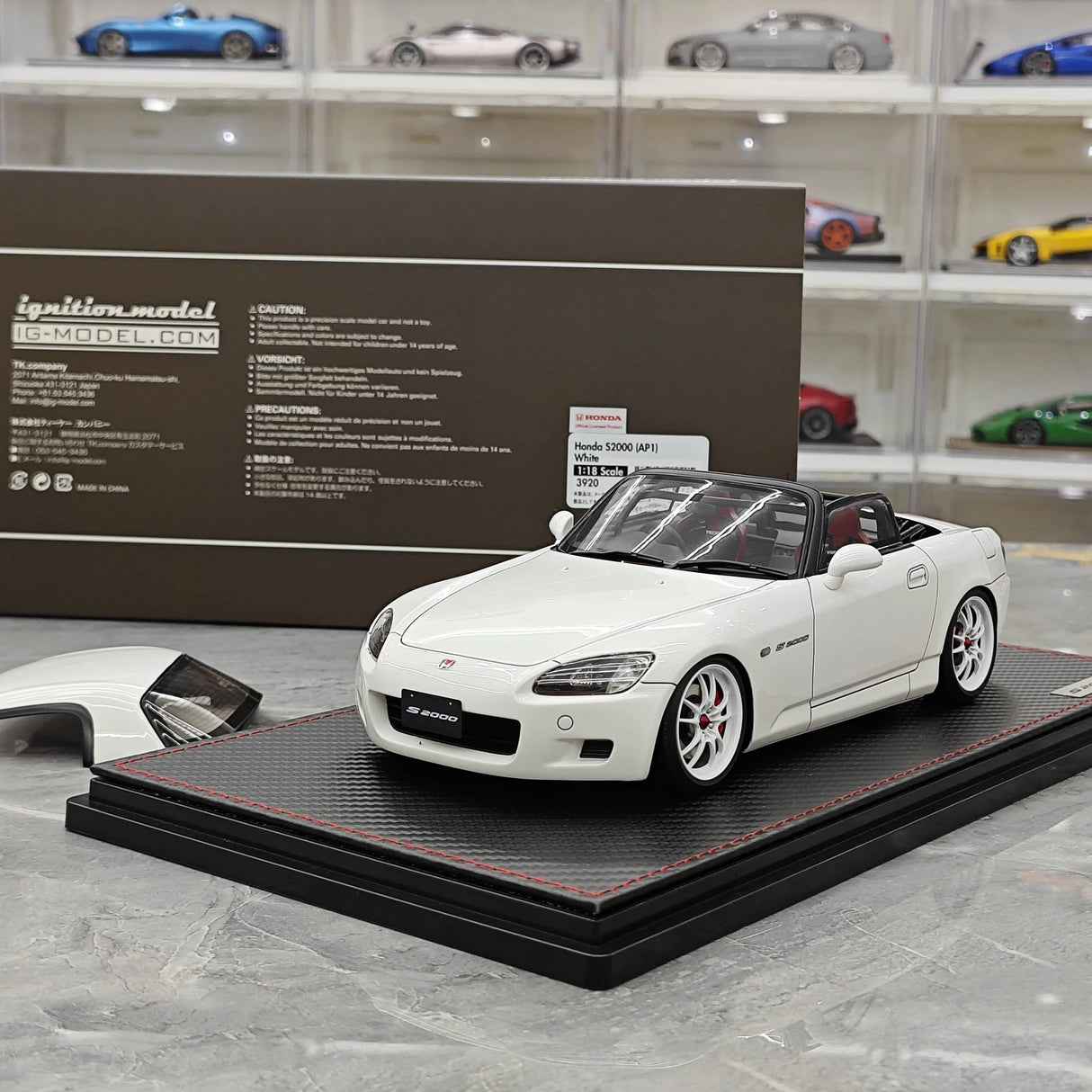 Ignition Honda 2000 S2000 (AP1) 1:18 bianco – Resina modello in resina collezionabile