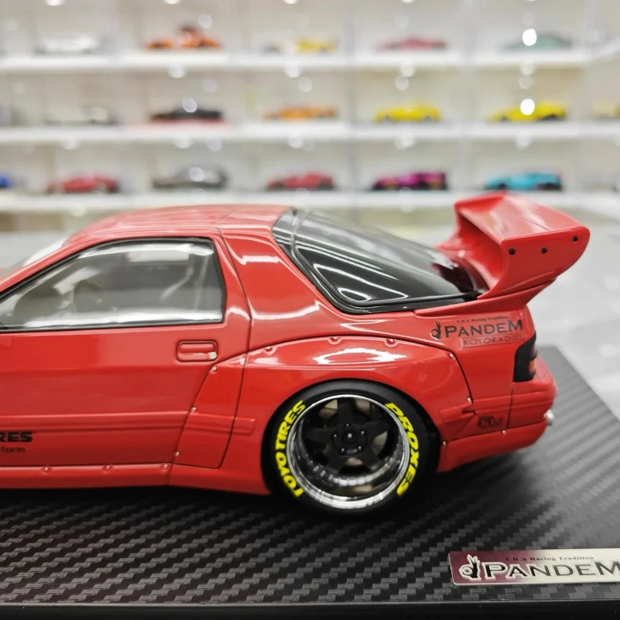 Ignition Mazda 1985 RX-7 FC3S PANDEM Red 1:18 – Collectible Resin Model Resin