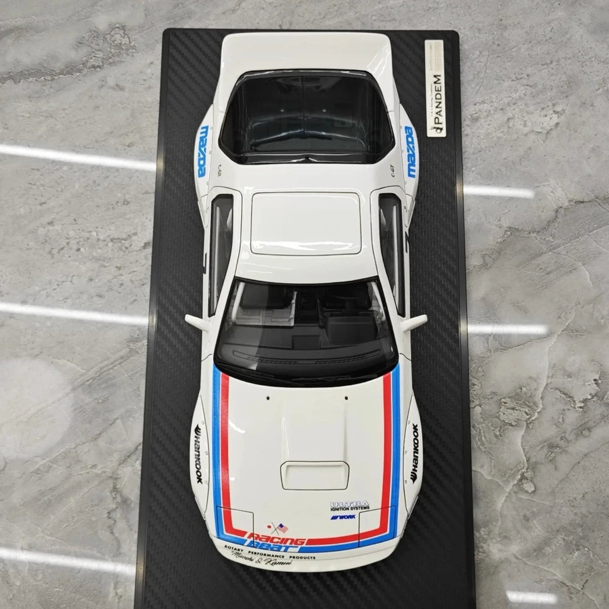 Ignition Mazda 1985 RX-7 FC3S PANDEM White and Red 1:18 – Collectible Resin Model Resin