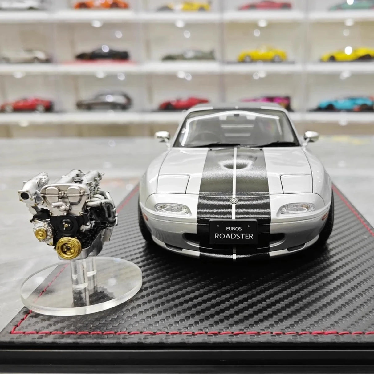 Ignition Mazda 1990 MX5 Eunos Roadster NA B6-ZE Silver 1:18 – Collectible Resin Model Resin