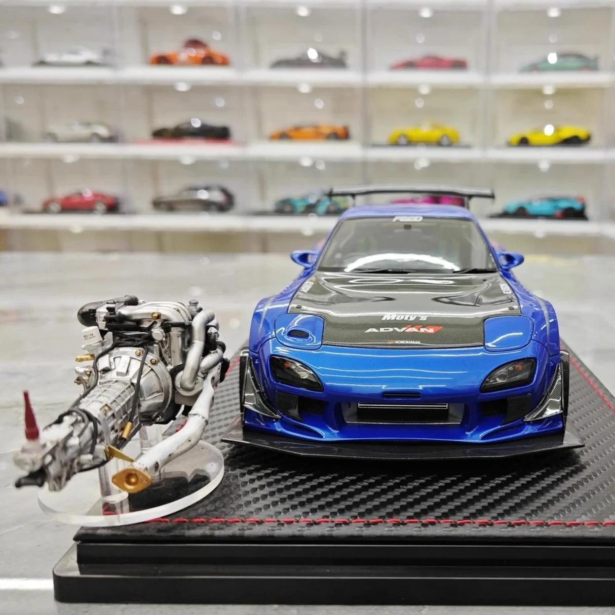 Ignition Mazda 1992 RX-7 Feed Afflux GT3 FD3S Blue 1:18 – Collectible Resin Model Resin