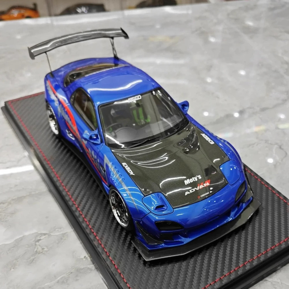 Ignition Mazda 1992 RX-7 Feed Afflux GT3 FD3S Blue 1:18 – Collectible Resin Model Resin