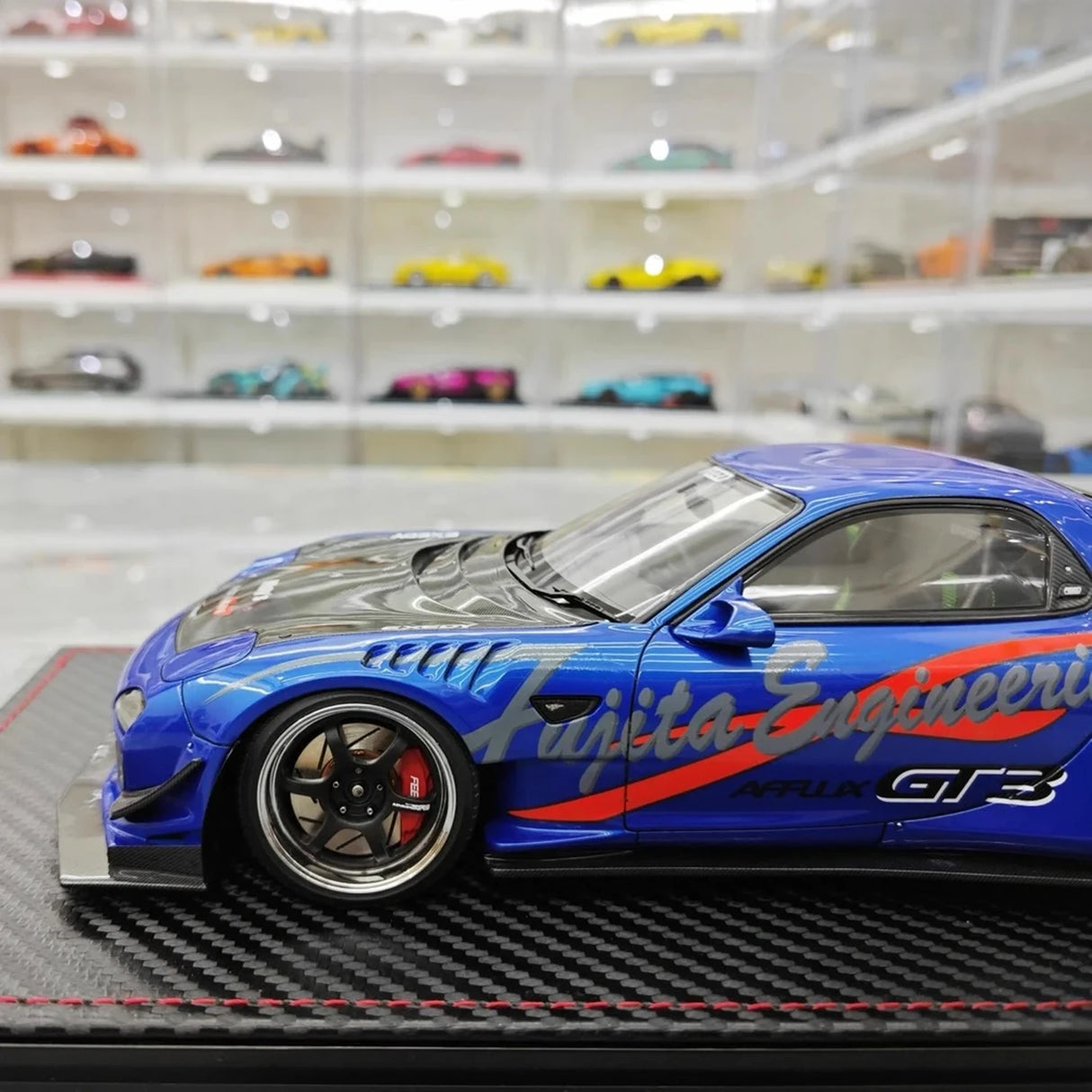 Ignition Mazda 1992 RX-7 Feed Afflux GT3 FD3S Blue 1:18 – Collectible Resin Model Resin