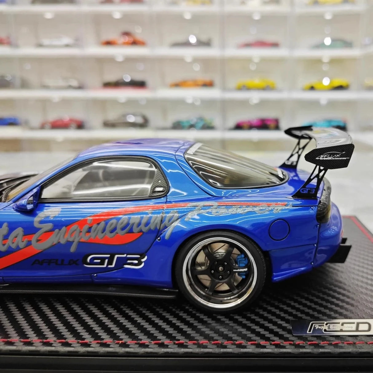 Ignition Mazda 1992 RX-7 Feed Afflux GT3 FD3S Blue 1:18 – Collectible Resin Model Resin