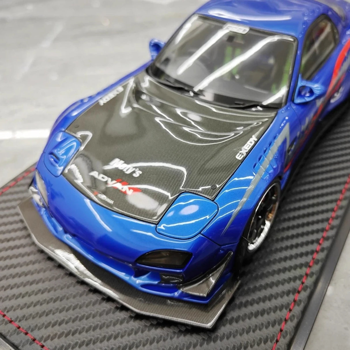Ignition Mazda 1992 RX-7 Feed Afflux GT3 FD3S Blue 1:18 – Collectible Resin Model Resin