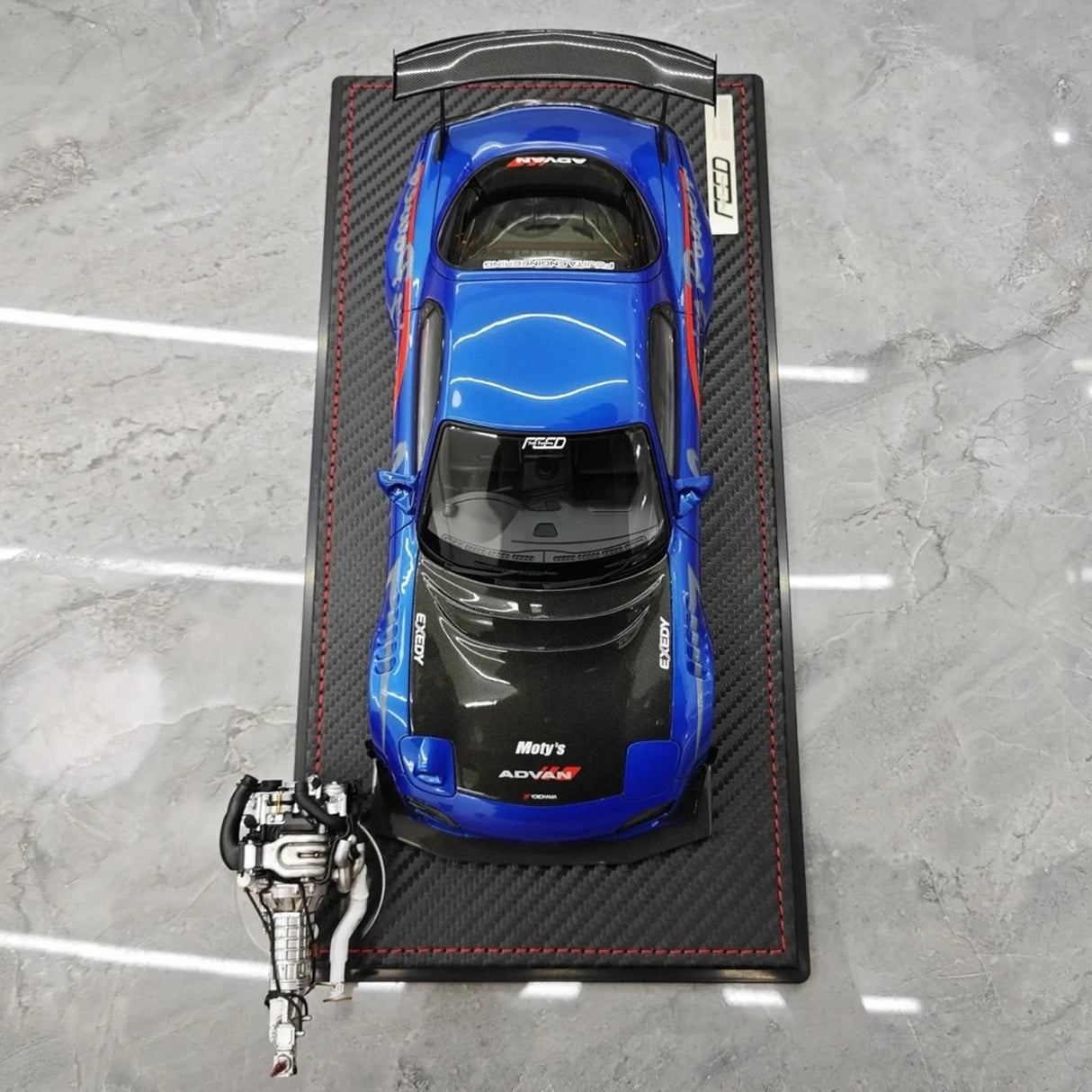 Ignition Mazda 1992 RX-7 Feed Afflux GT3 FD3S Blue 1:18 – Collectible Resin Model Resin