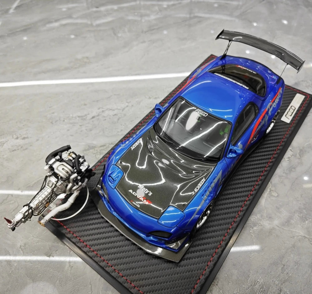 Ignition Mazda 1992 RX-7 Feed Afflux GT3 FD3S Blue 1:18 – Collectible Resin Model Resin