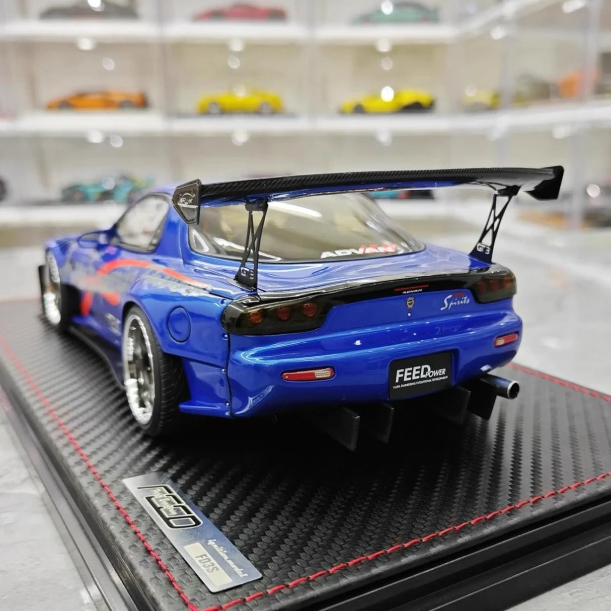 Ignition Mazda 1992 RX-7 Feed Afflux GT3 FD3S Blue 1:18 – Collectible Resin Model Resin
