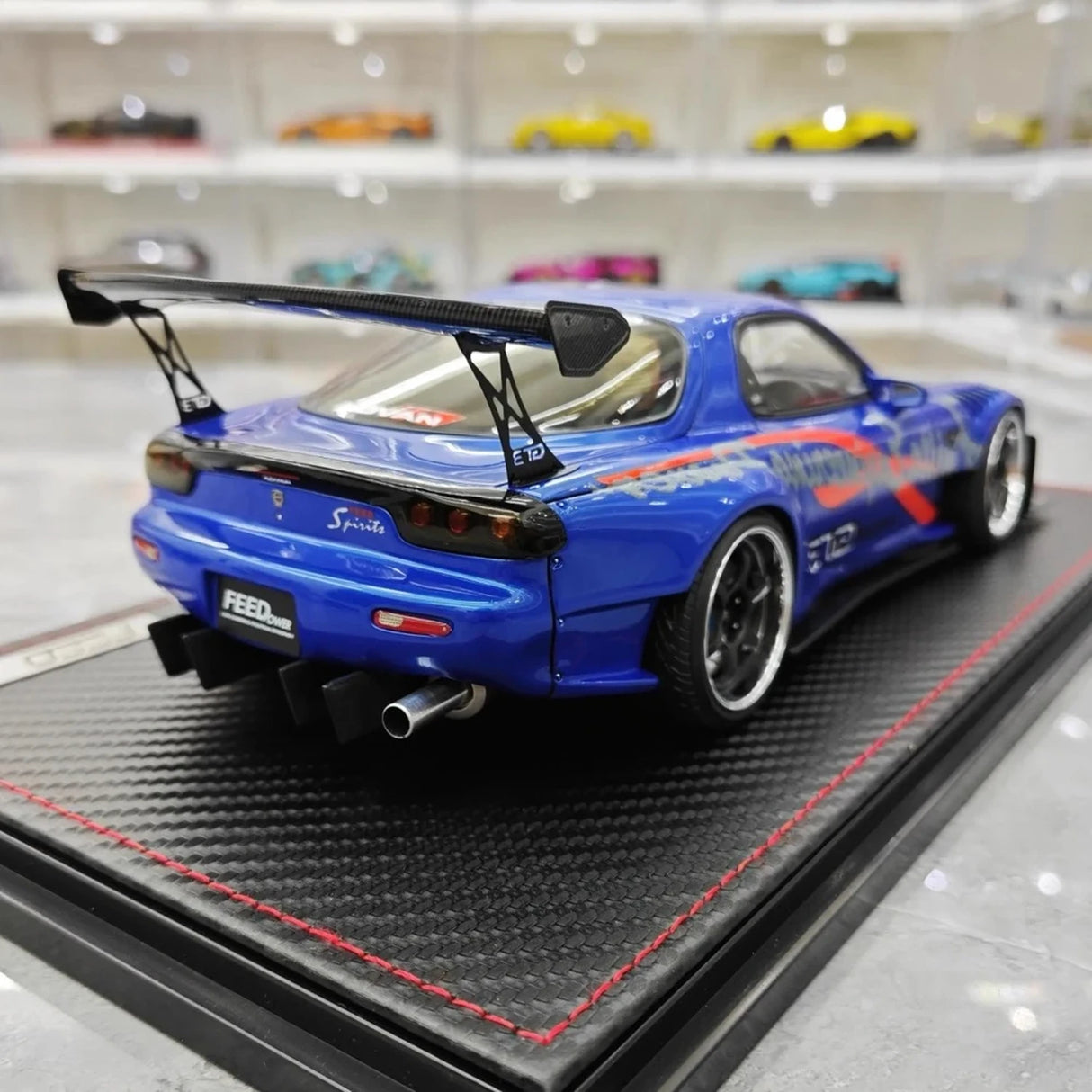 Ignition Mazda 1992 RX-7 Feed Afflux GT3 FD3S Blue 1:18 – Collectible Resin Model Resin