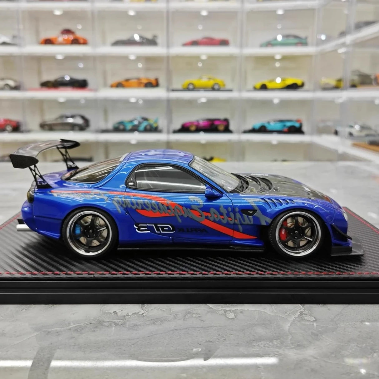 Ignition Mazda 1992 RX-7 Feed Afflux GT3 FD3S Blue 1:18 – Collectible Resin Model Resin