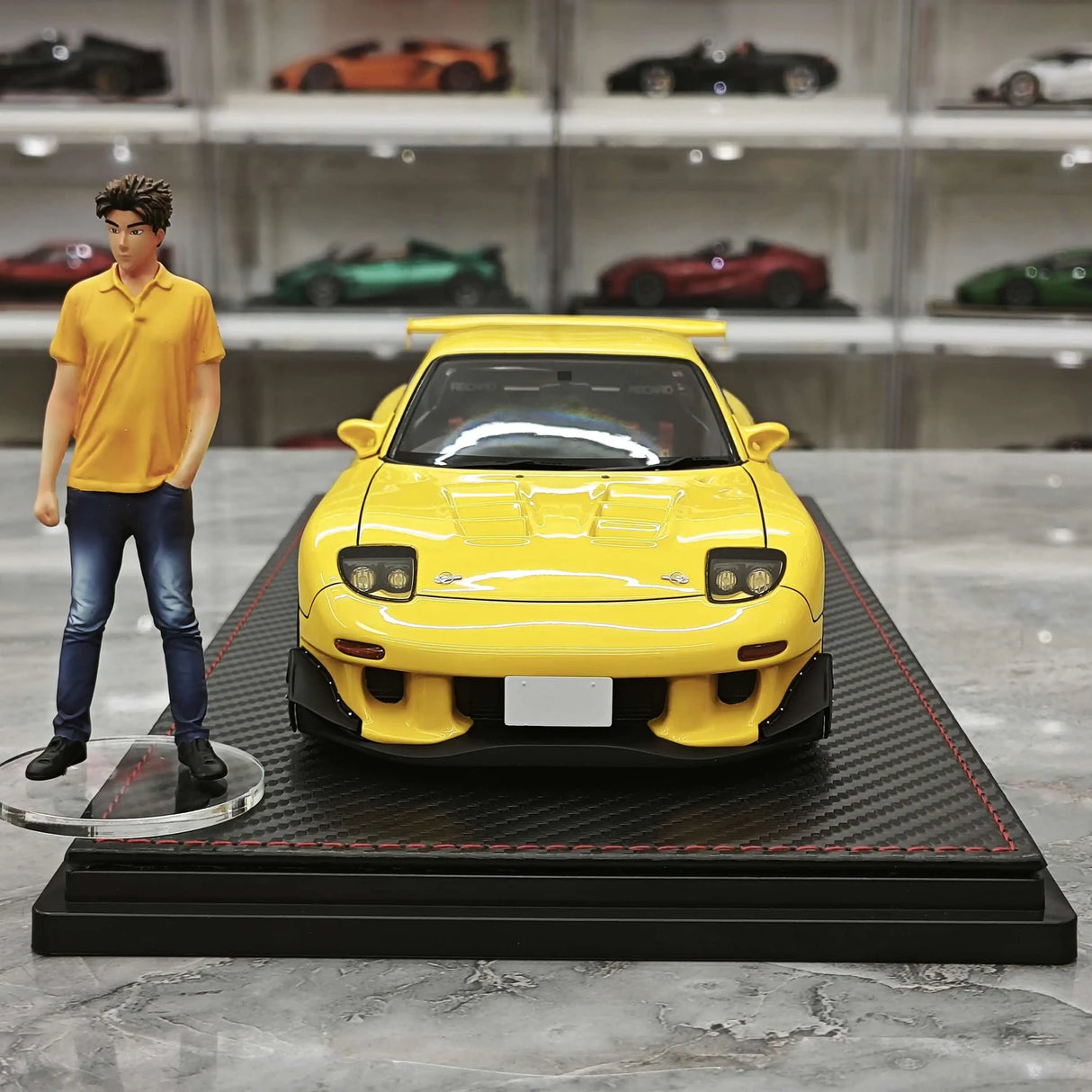 Accensione Mazda 1993 RX-7 FD3S Initial D Keisuke Takahashi Giallo 1:18 – Resina modello in resina collezionabile