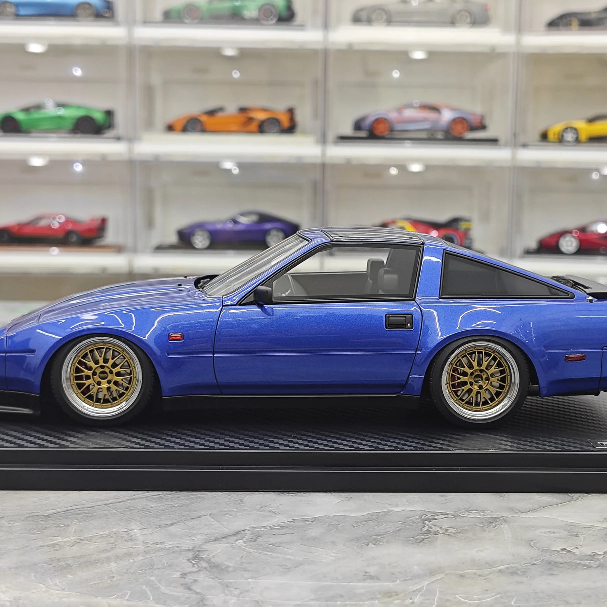 Ignition Nissan 1986 Fairlady Z 300ZR Z31 Blue 1:18 – samlarresinmodellresin