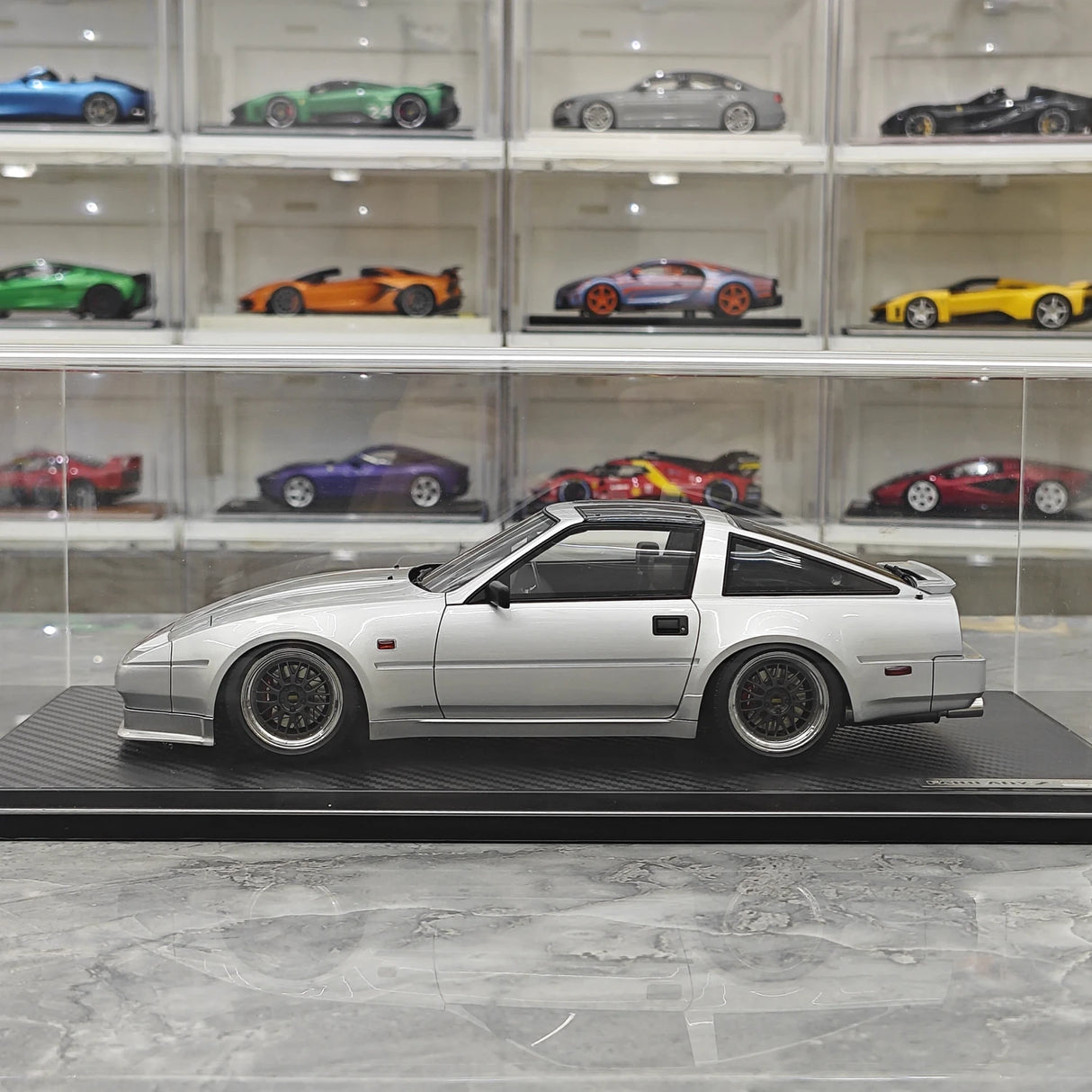 Ignition Nissan 1986 Fairlady Z 300ZR Z31 Silver 1:18 – samlarresin modellresin