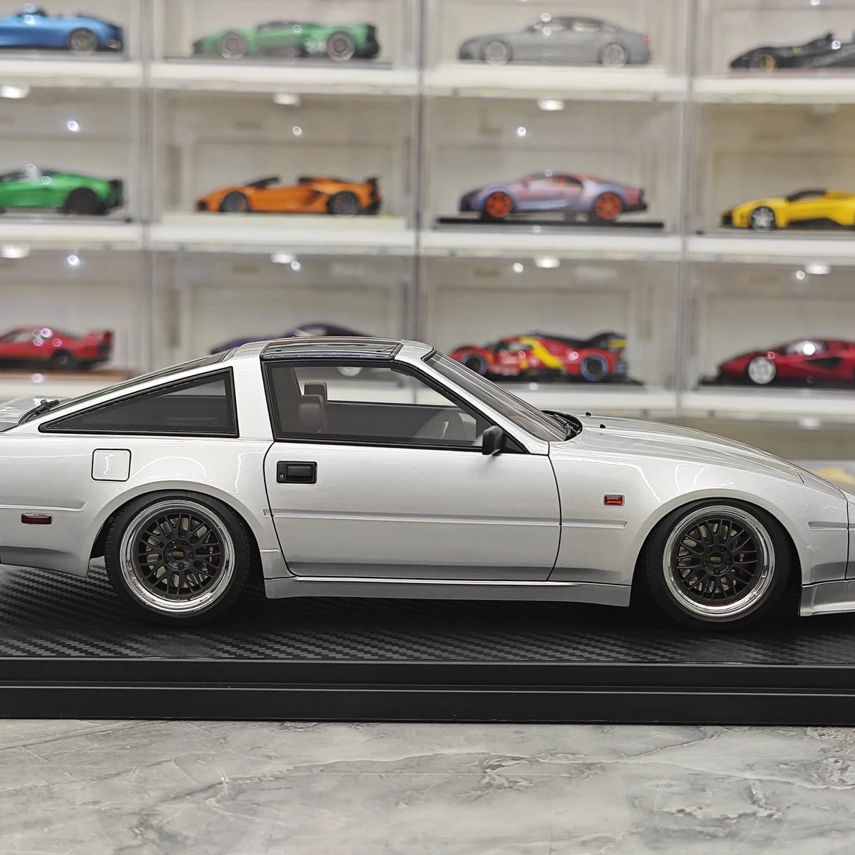 Ignition Nissan 1986 Fairlady Z 300ZR Z31 Silver 1:18 – samlarresin modellresin