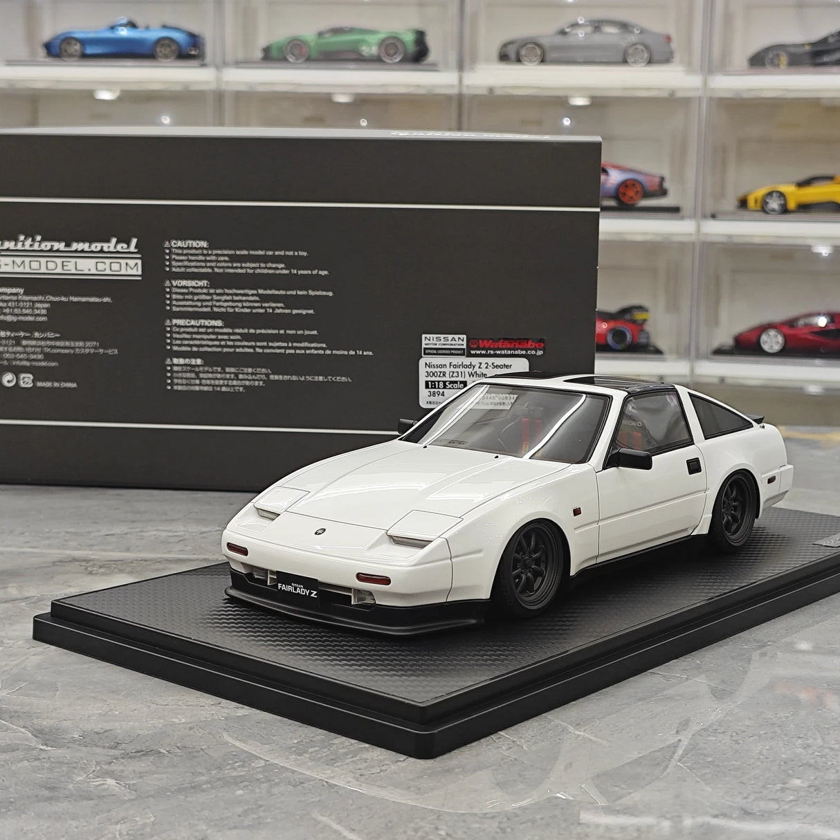 Ignition Nissan 1986 Fairlady Z 300ZR Z31 White 1:18 – samlarresinmodellresin