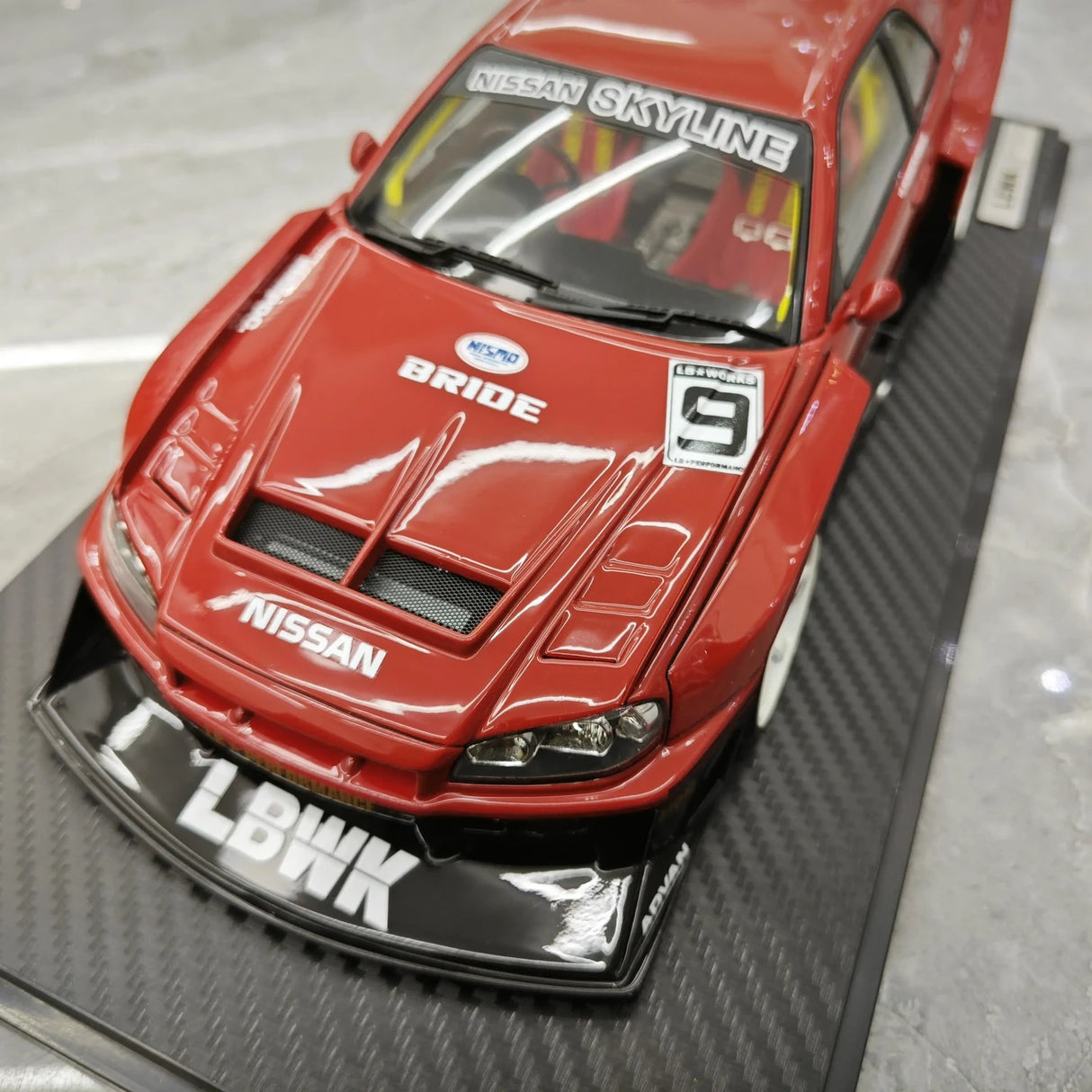 Ignition Nissan 1999 Skyline GT-R R34 LB-Super Silhouette Red 1:18 – Resina da collezione in resina
