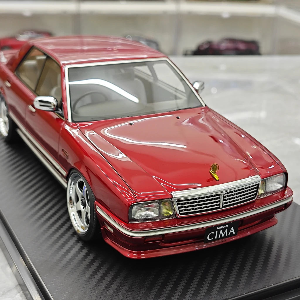 Ignition Nissan 1988 Cedric Cima Y31 Wine Red 1:18 – Collectible Resin Model Resin