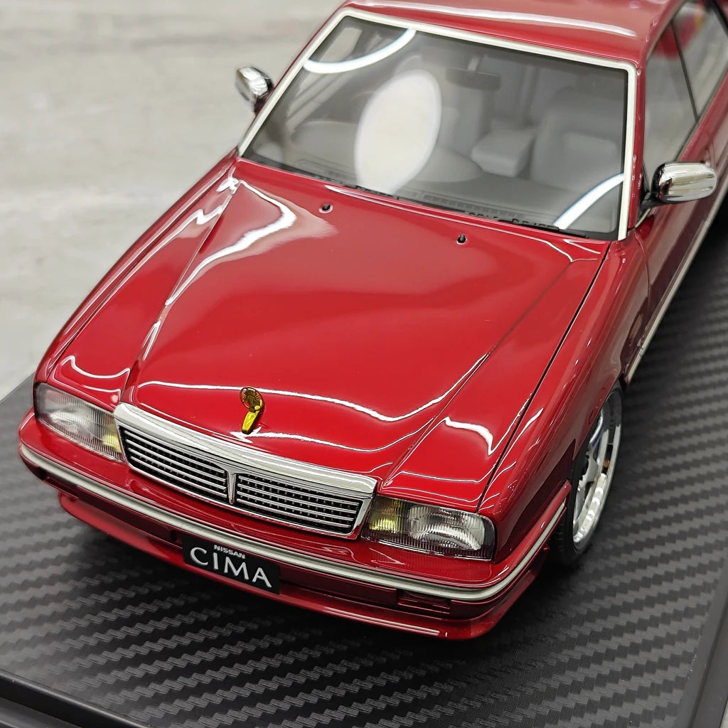 Ignition Nissan 1988 Cedric Cima Y31 Wine Red 1:18 – Collectible Resin Model Resin