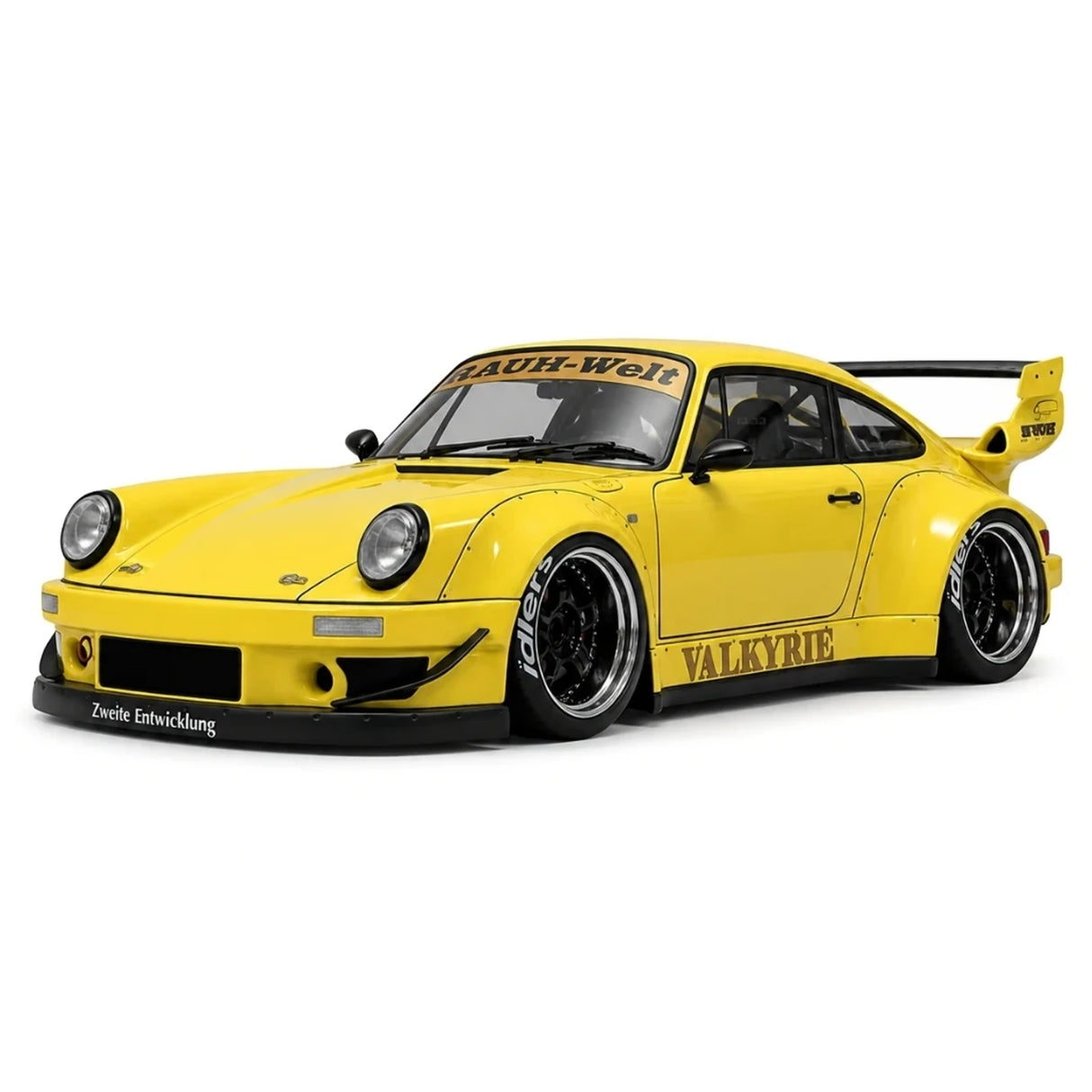 Ignition Porsche 1987 911 930 RWB JDM Amarelo 1:18 – Resina de Modelo de Resina Colecionável