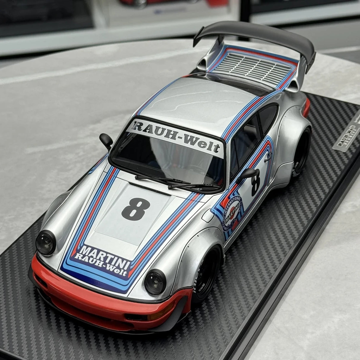 Ignition Porsche 1991 911 964 RWB Martini Livery 1:18 – Resina Modelo de Resina de Coleção