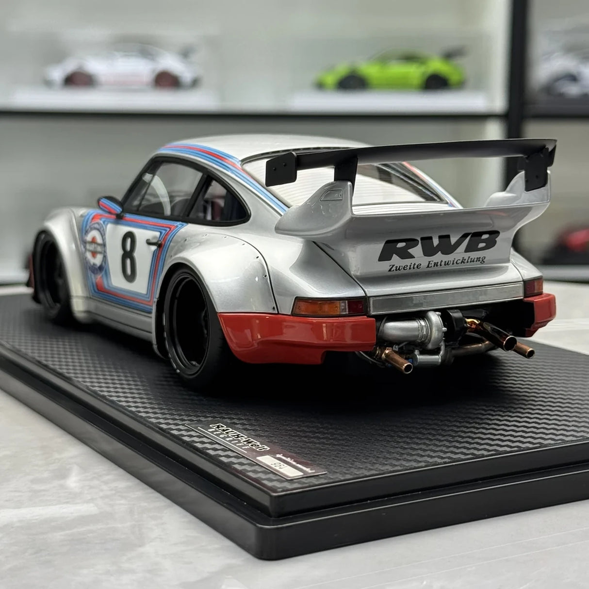 Ignition Porsche 1991 911 964 RWB Martini Livery 1:18 – Resina Modelo de Resina de Coleção