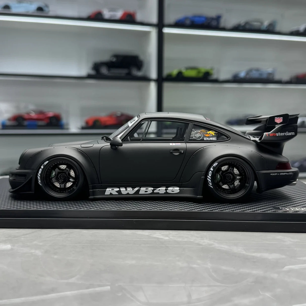Ignition Porsche 1991 911 964 RWB Matte Black 1:18 – Collectible Resin Model Resin