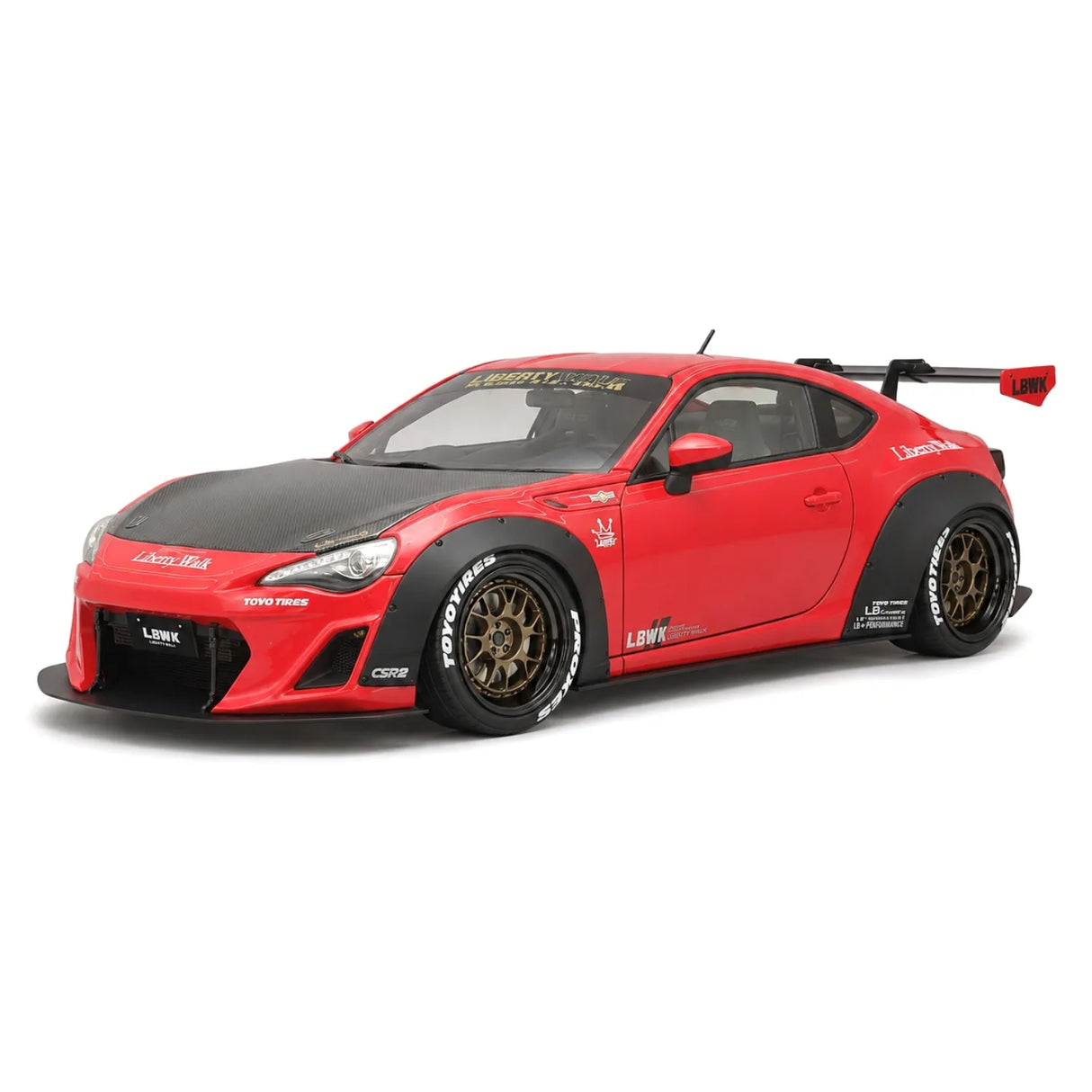 Ignition Toyota 2012 86 Subaru BRZ LBWK Red 1:18 – Résine modèle en résine de collection