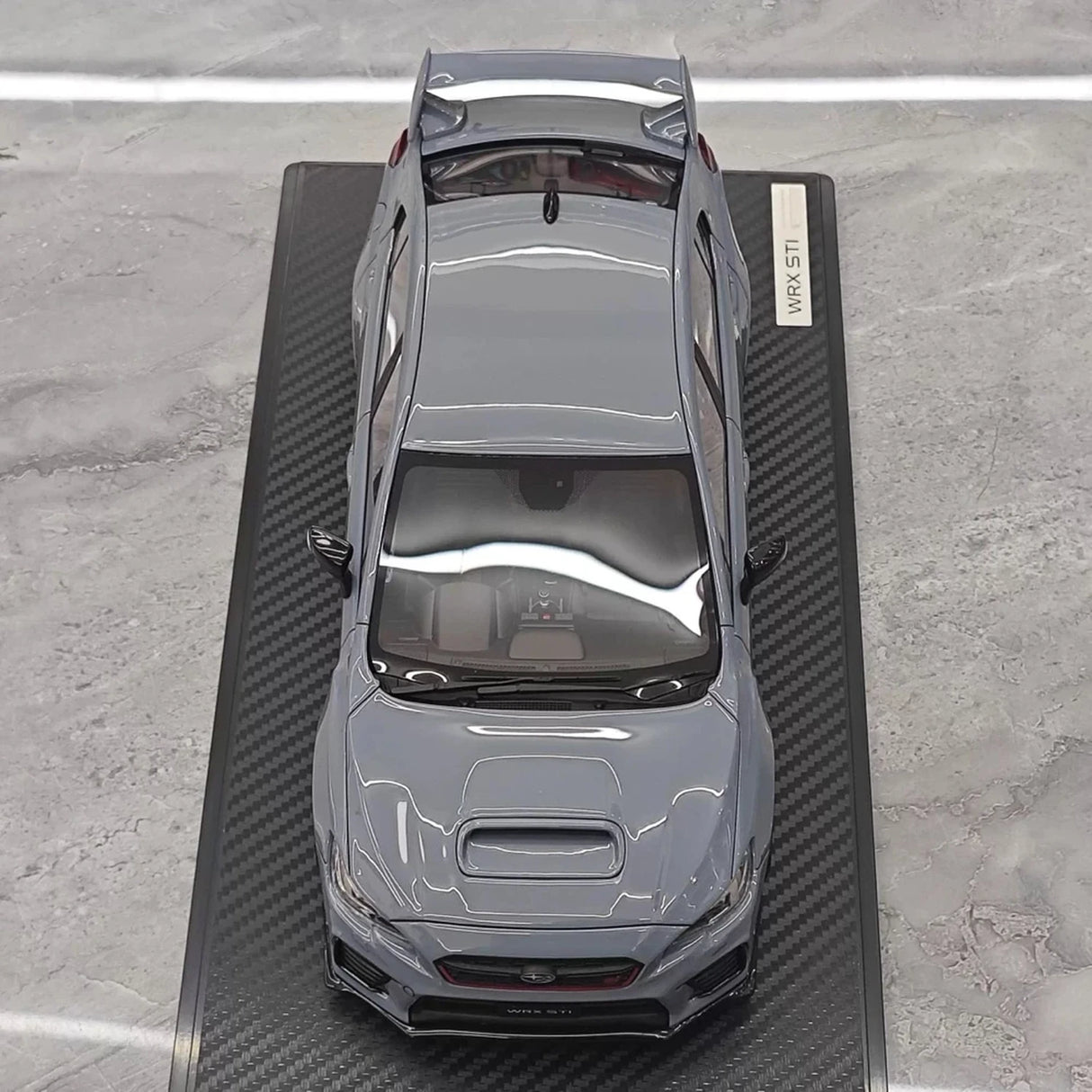Ignition Subaru 2017 WRX CBA-VAB STI Gray 1:18 – Resina de Modelo de Resina Colecionável