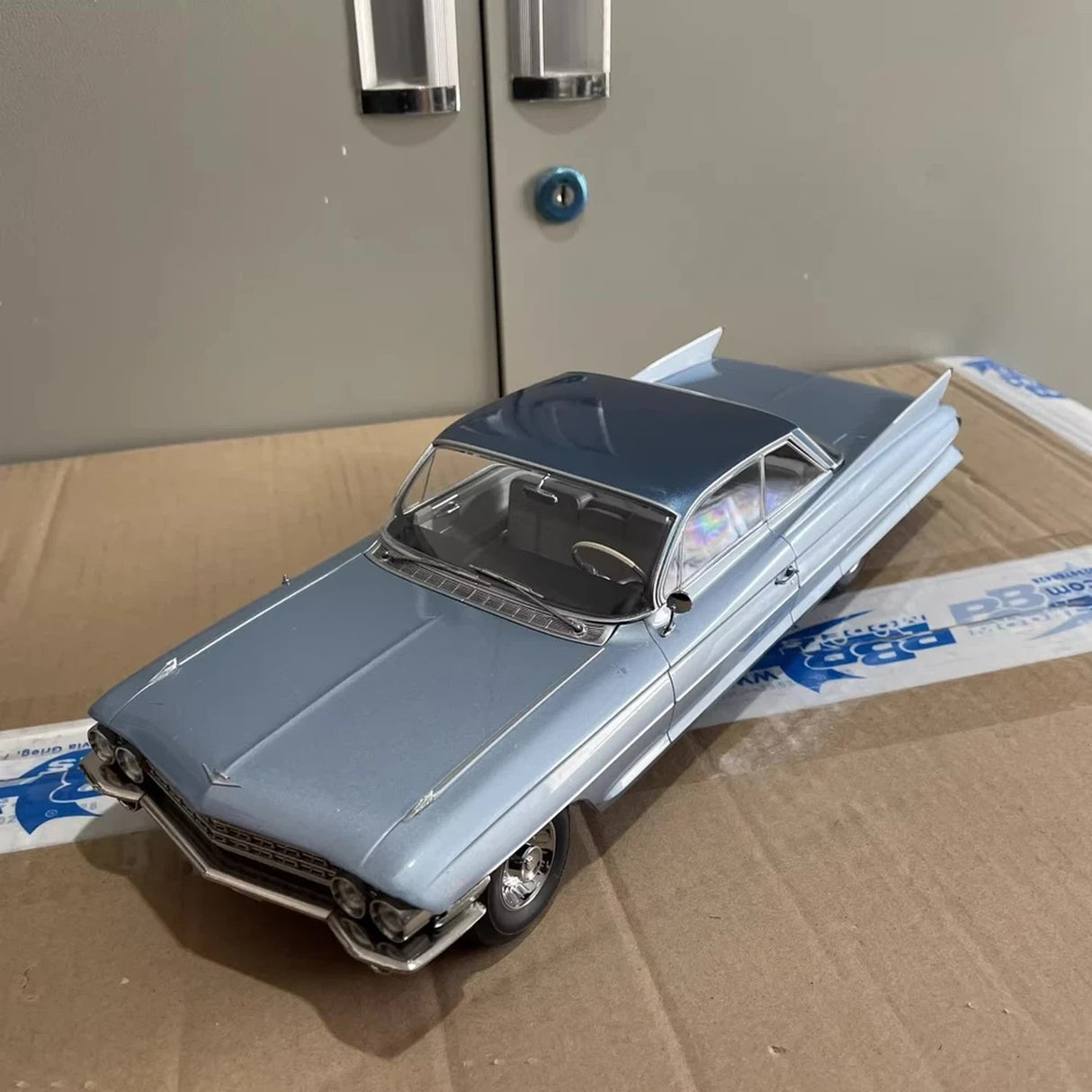 KK Scale Cadillac 1961 DeVille Series 62 Coupe Blue 1:18 – Collectible Diecast Model Die-Cast