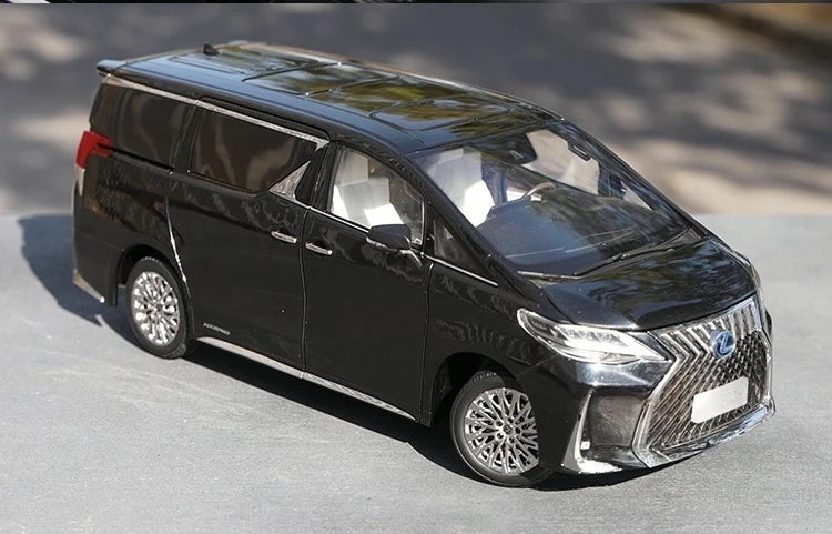 كينغفاي Lexus 2020 LM 300h بلاك 1:18 – نموذج معدني قابل للجمع من القالب المصبوب.