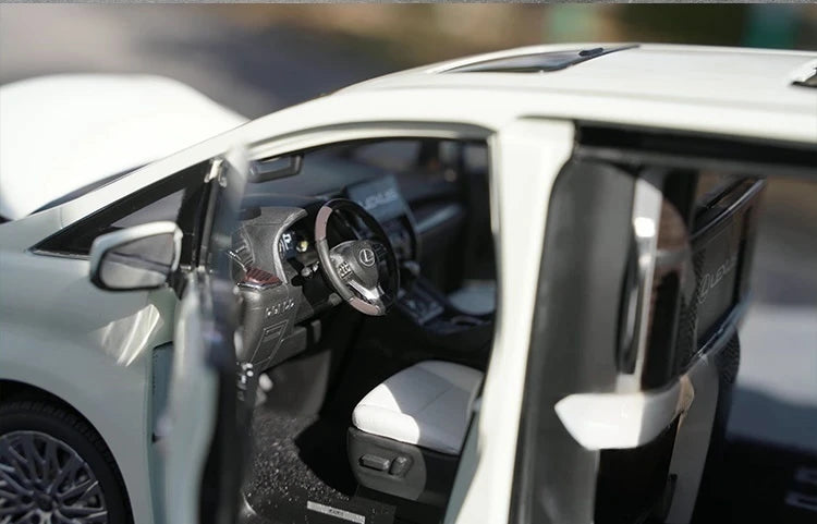 KengFai Lexus 2020 LM 300h branco 1:18 – modelo de coleção em metal fundido