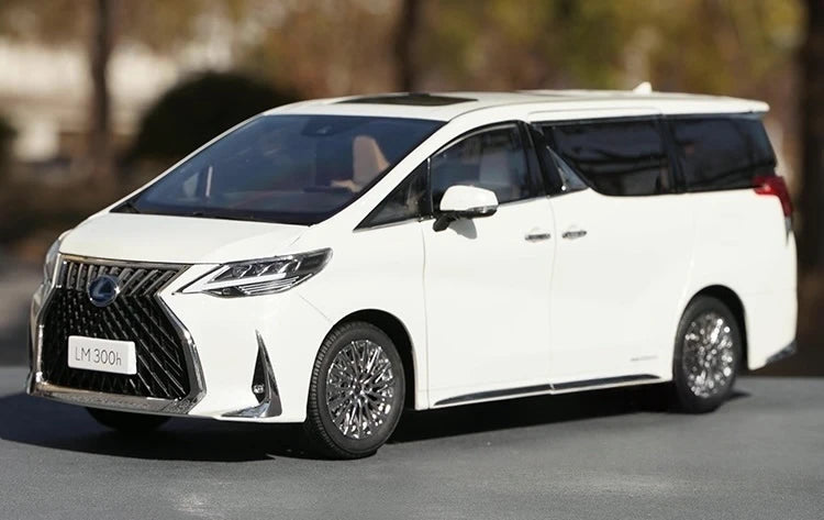KengFai Lexus 2020 LM 300h branco 1:18 – modelo de coleção em metal fundido